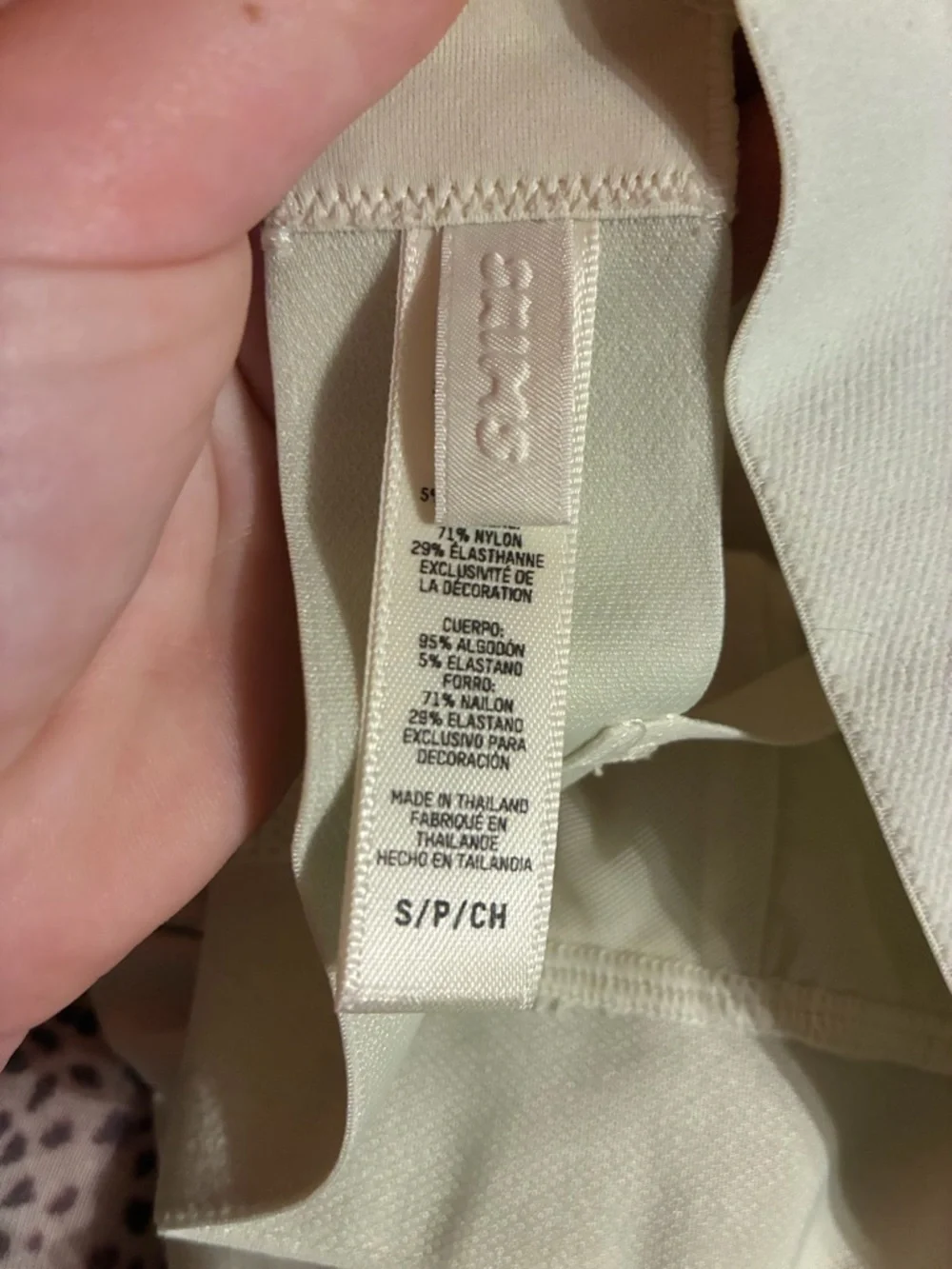 SKIMS Ribbed Wireless Bralette in Cream - Picture 3 of 3